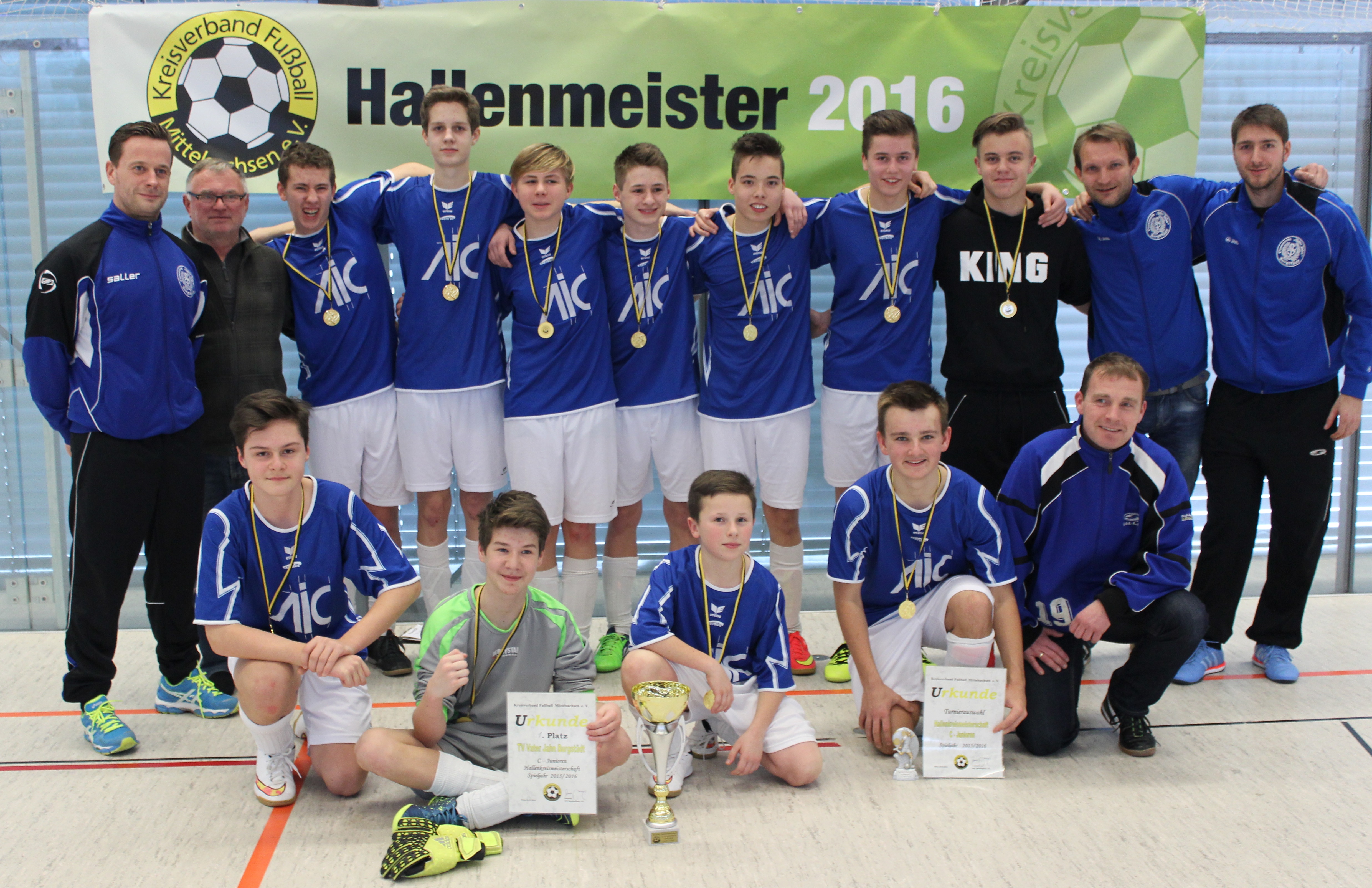 Futsal Meister der C-Junioren: TV Vater Jahn Burgstädt