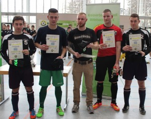 Turnierauswahl: Tommy Uhlig (Milkau), David Bellmann (Burkersdorf), Jan und Raik Sandig (beide Burkersdorf), Phil Reyer (Langenau).
